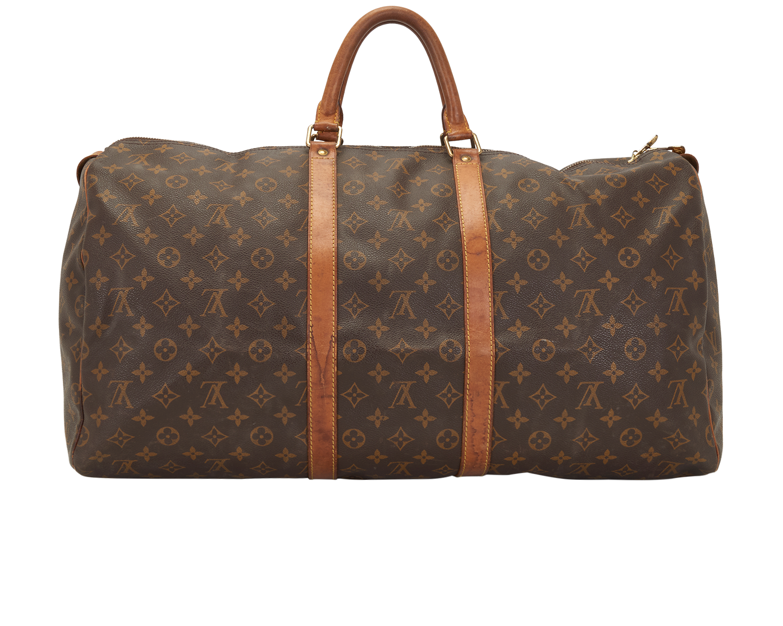 Keepall 55, &pound;795, Handbags, Brown, Canvas, Back view